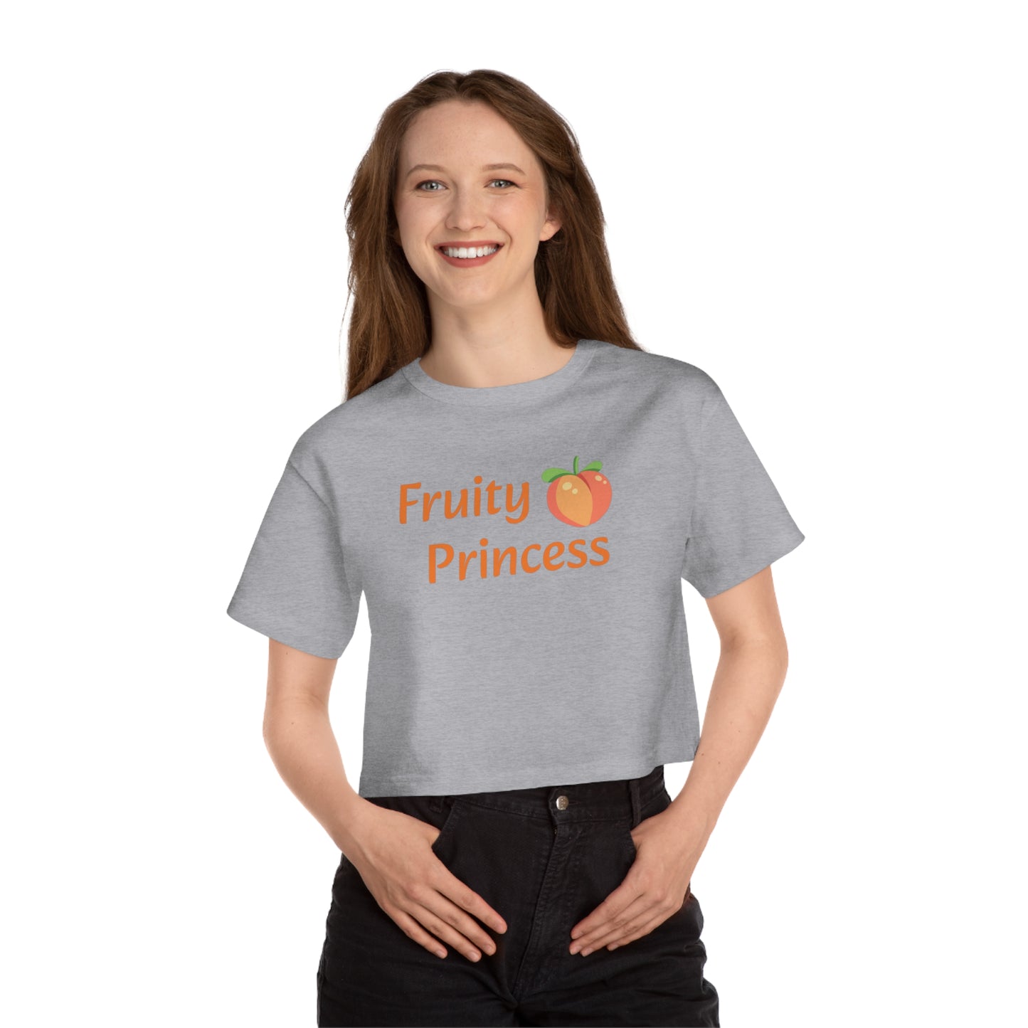 Peaches - Fruity Princess - Champion Women's Heritage Cropped T-Shirt