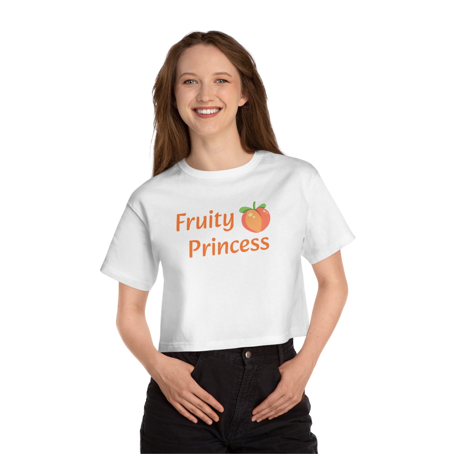 Peaches - Fruity Princess - Champion Women's Heritage Cropped T-Shirt